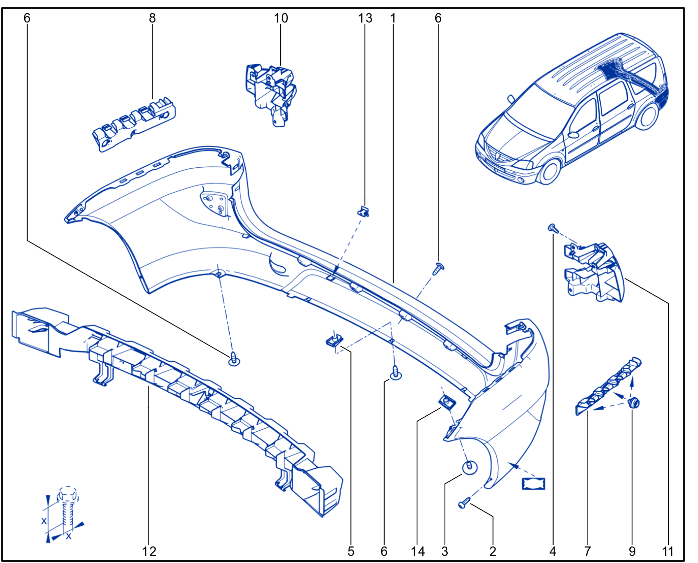 Rear Bumper - 01087604