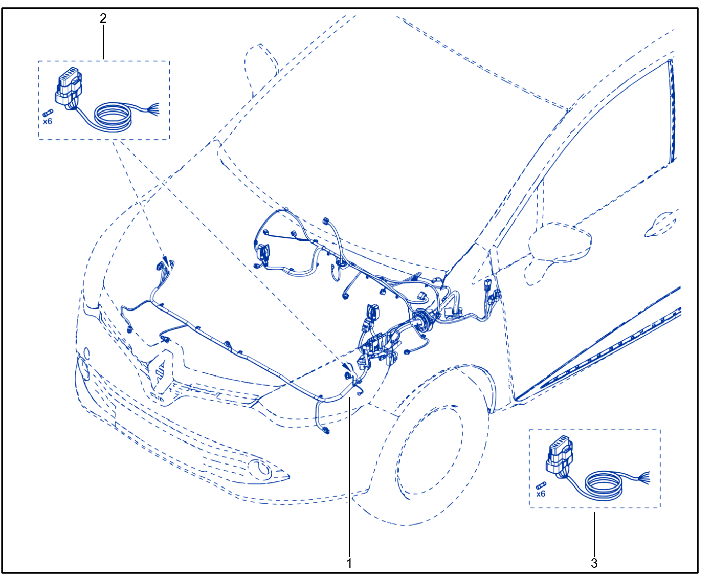 Wiring - Front End Panel Components - 01087965