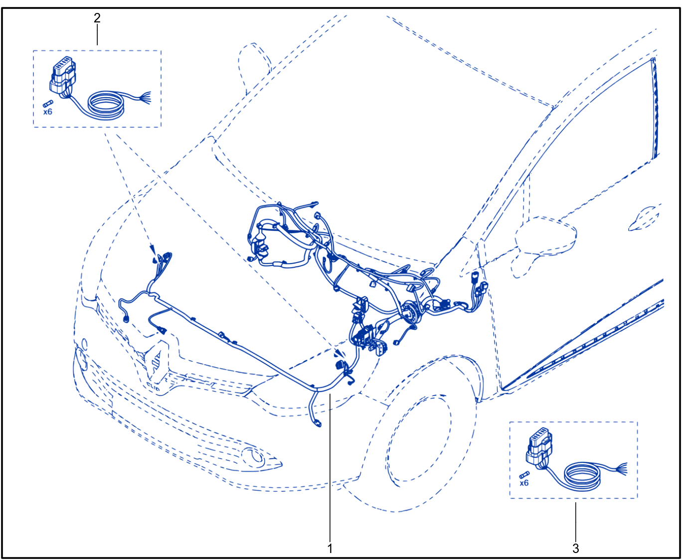 Wiring - Front End Panel Components - 01087970