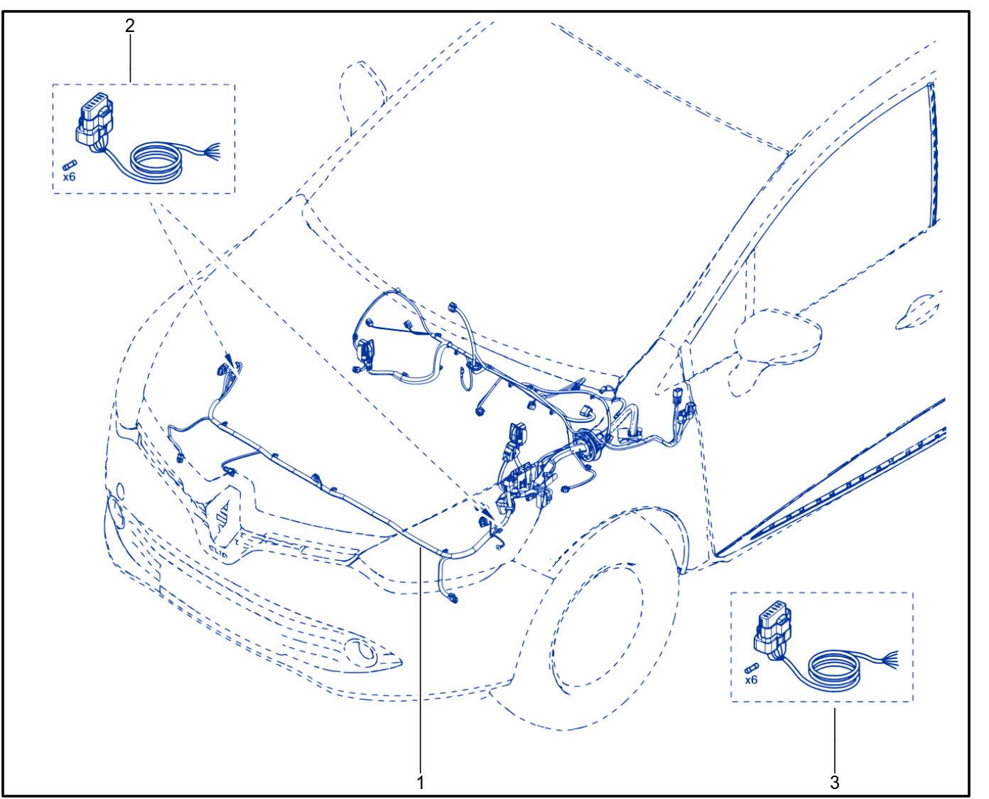 Wiring - Front End Panel Components - 01087971