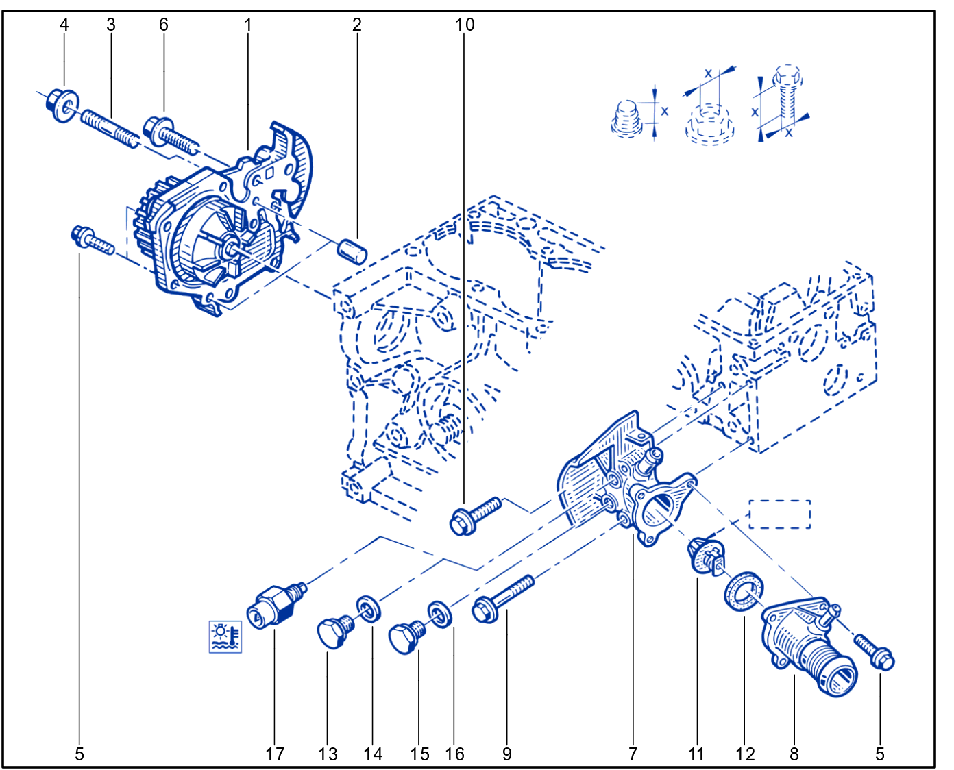 Water Pump - Coolant Unit - 01088016