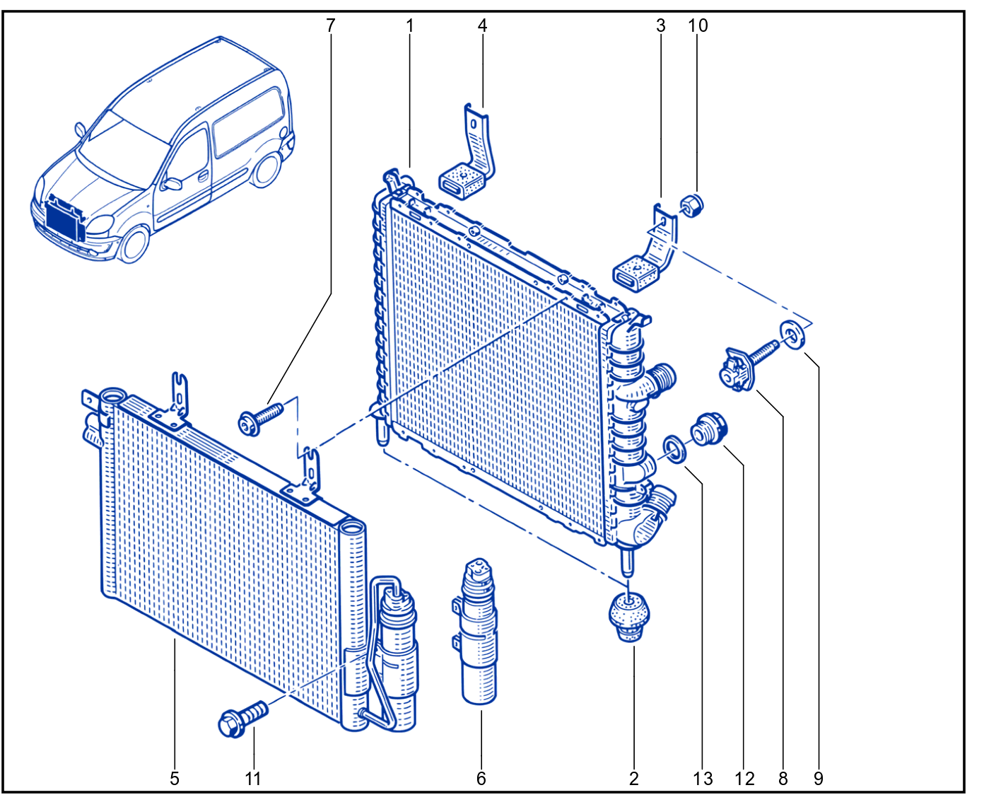 Radiator - Engine Cooling Fan - 01088184
