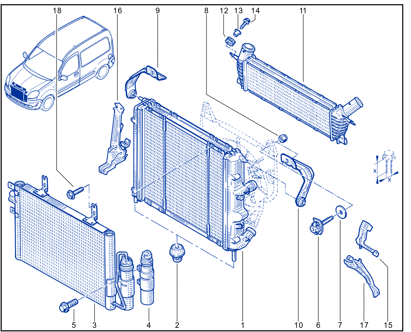 Radiator - Engine Cooling Fan - 01088185