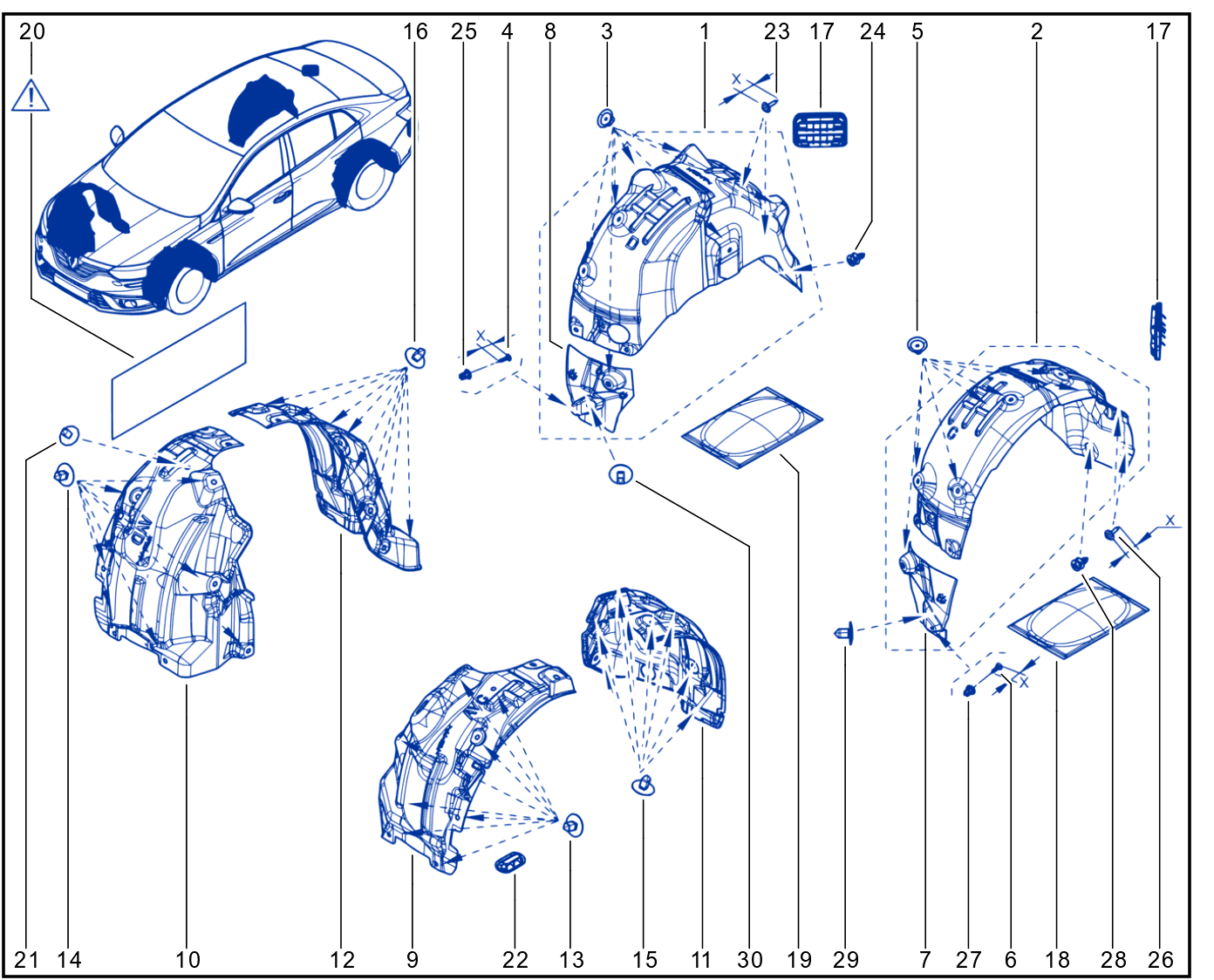 Wheel Arch - Mud Flap - 01088307