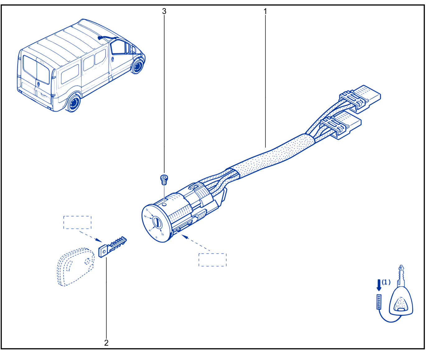 Engine Immobiliser System - Keys - Cards - 01088460