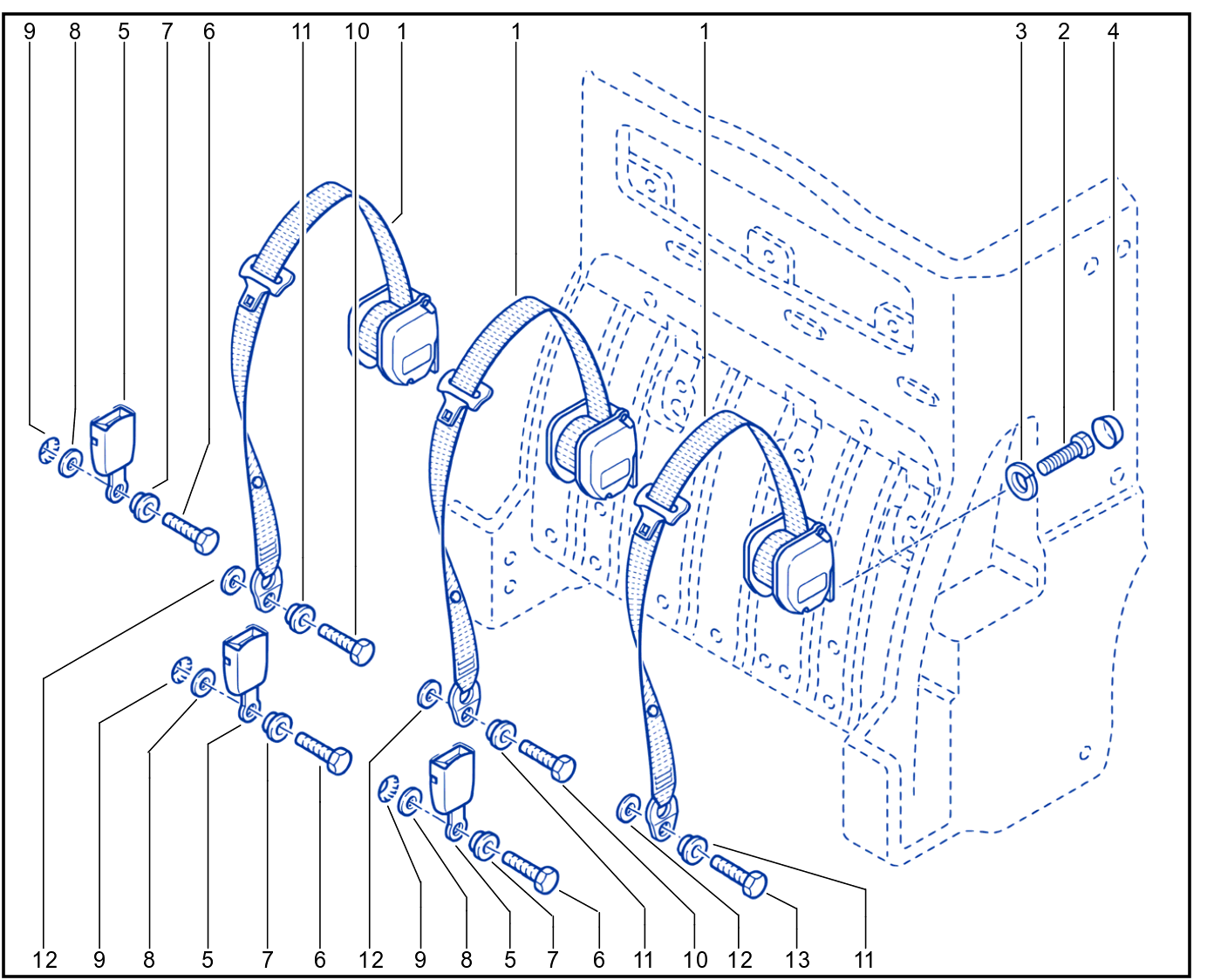 Rear Seat Belt - 01088482