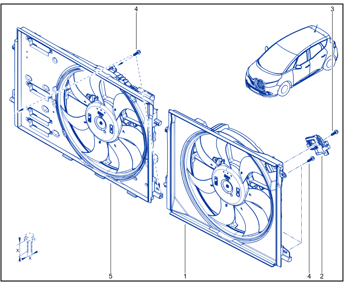 Radiator - Engine Cooling Fan - 01088579