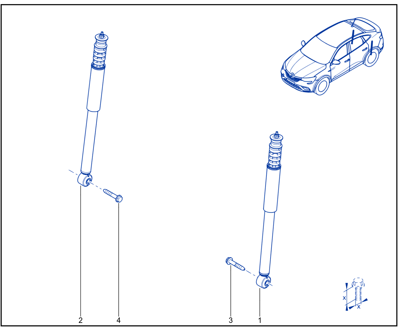 Suspension - Rear Shock Absorption - 01088620