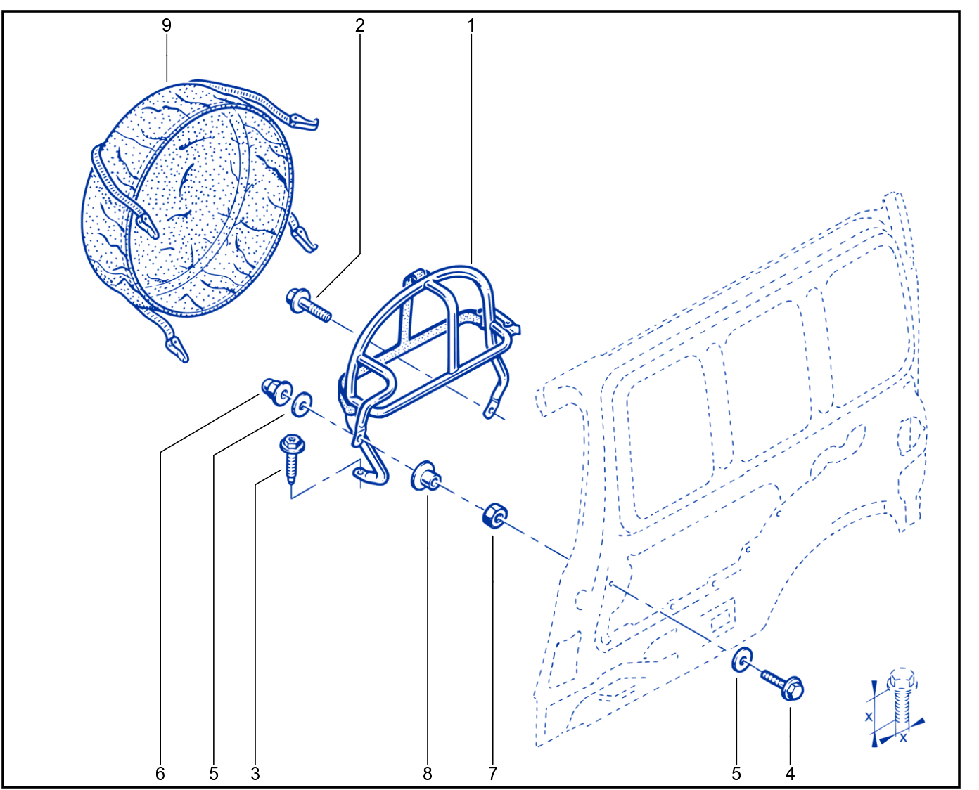 Emergency Spare Wheel Support - 01088685