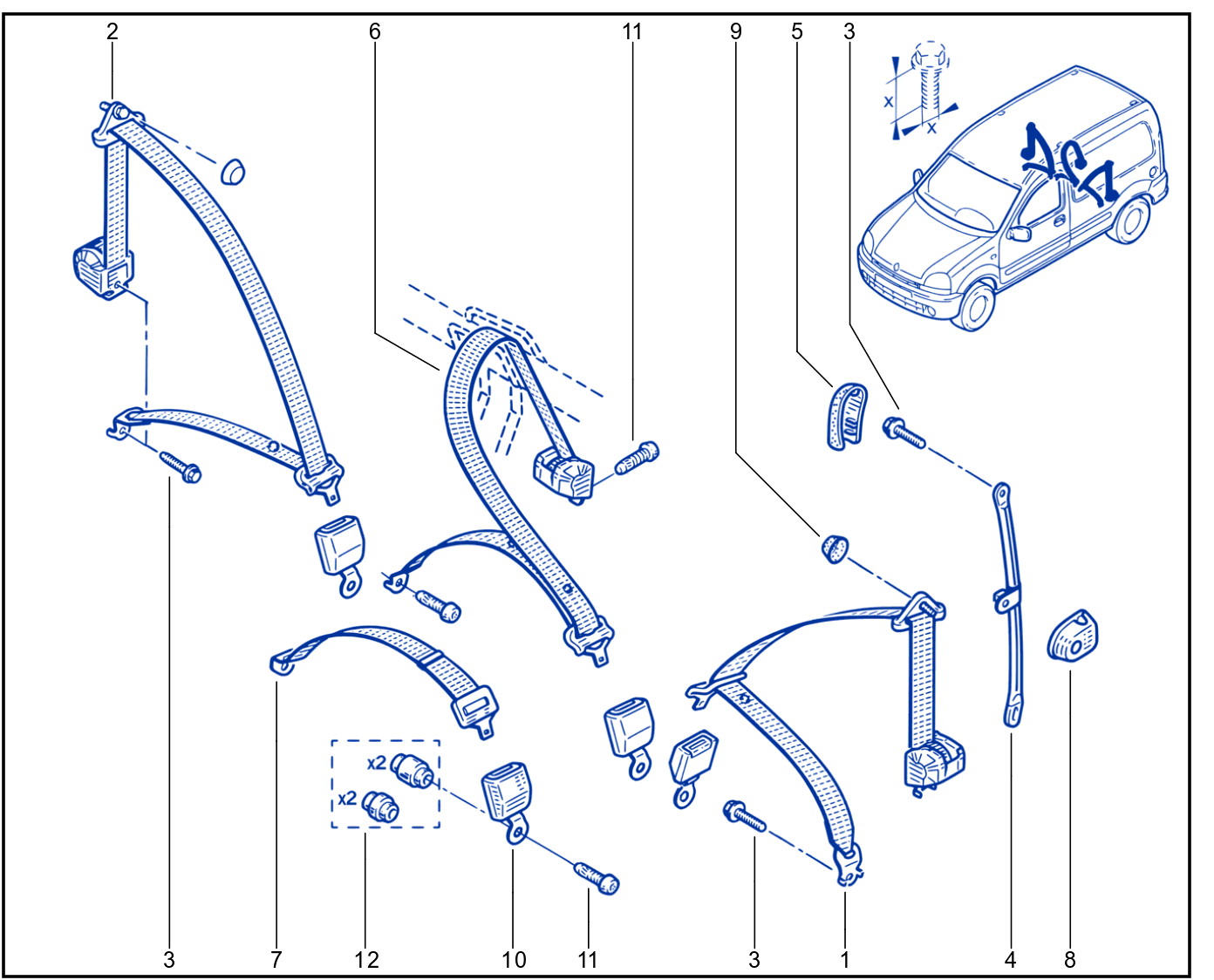 Rear Seat Belt - 01088694