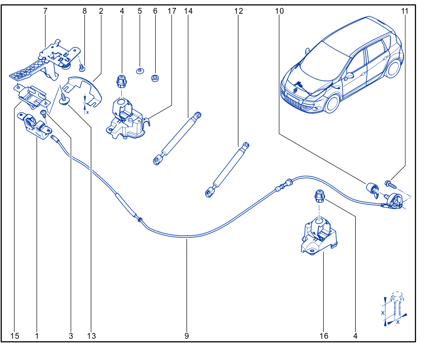 Front Opening Element Control And Mechanism - 01088780