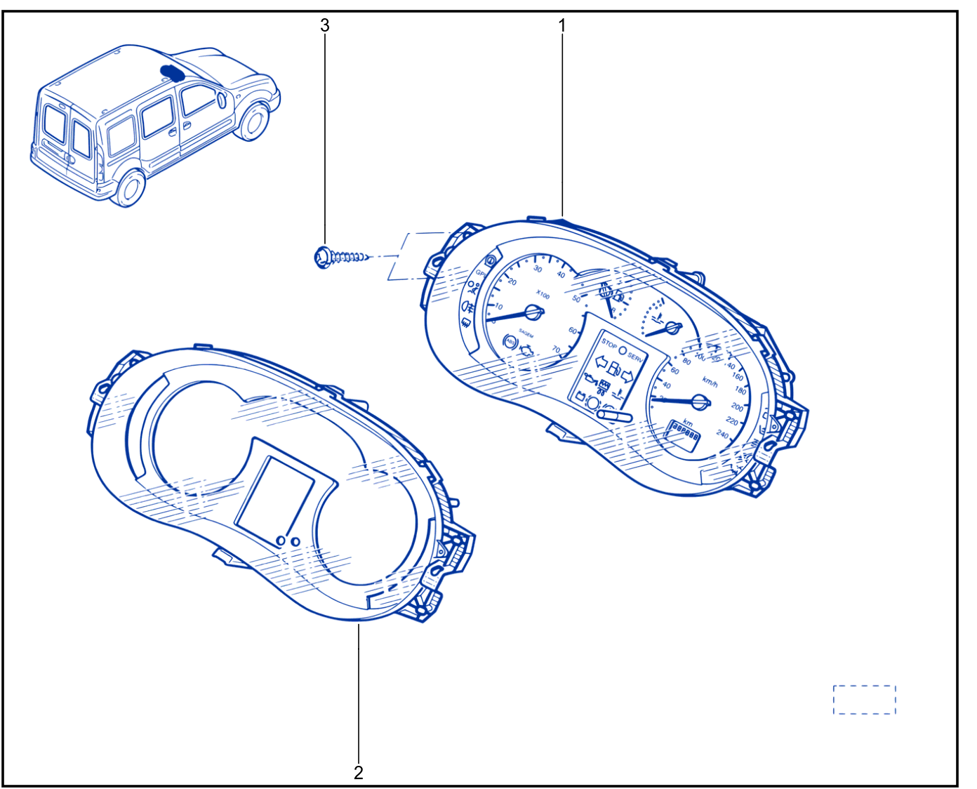 Instrument Panel - Remote Display - 01088890