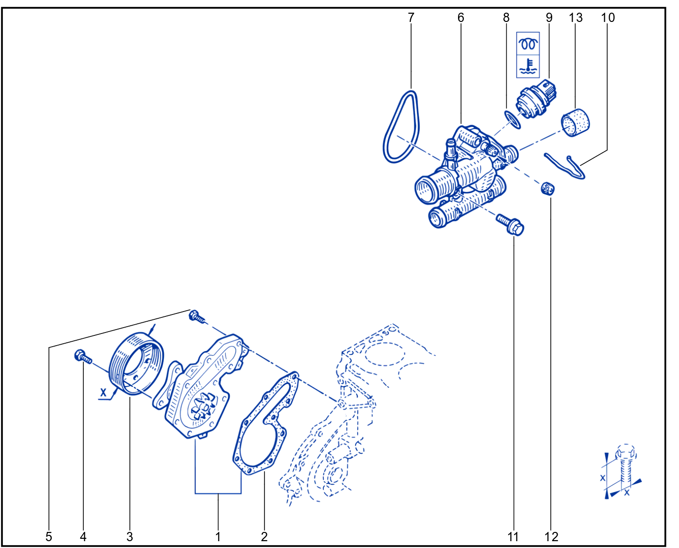 Water Pump - Coolant Unit - 01089476