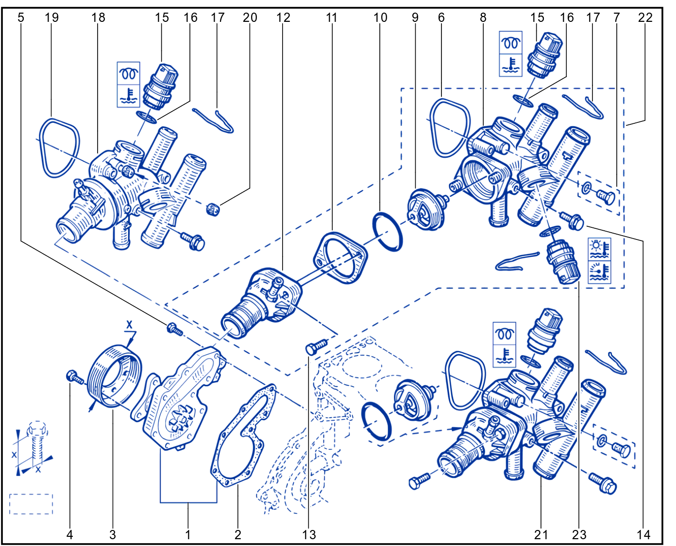 Water Pump - Coolant Unit - 01089477