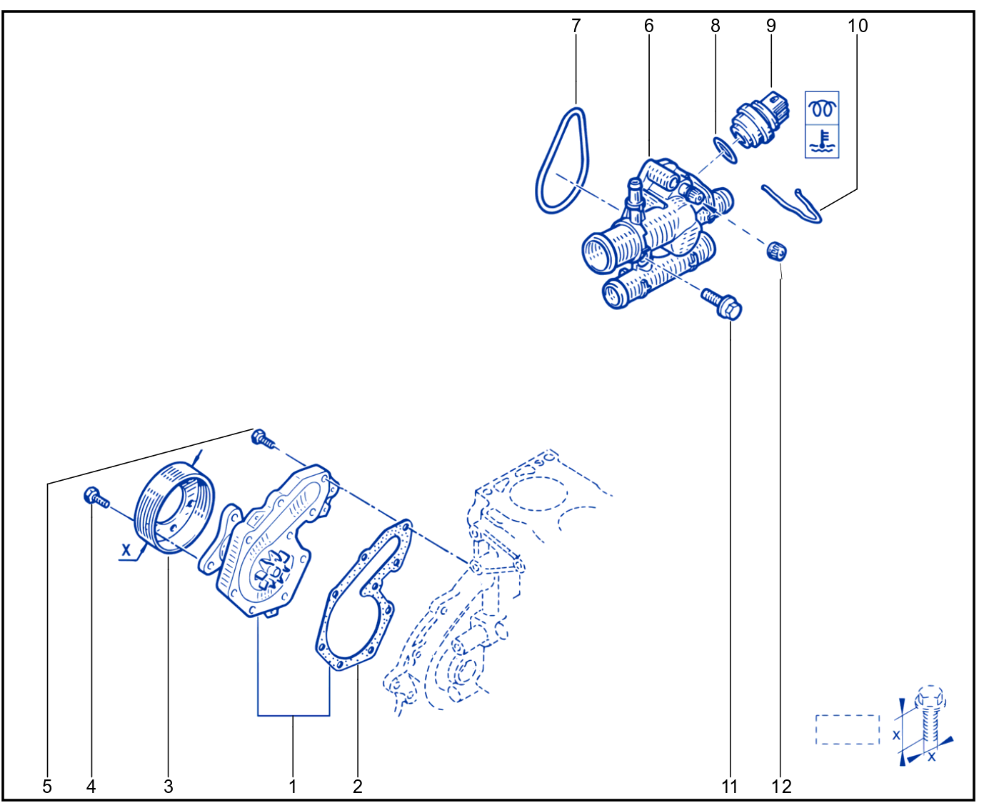 Water Pump - Coolant Unit - 01089478