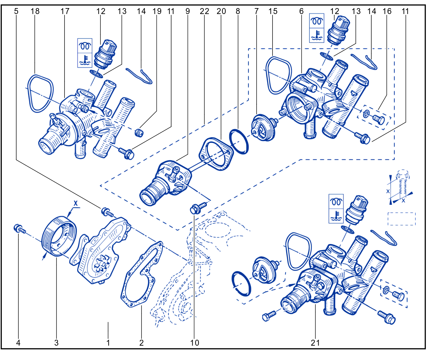 Water Pump - Coolant Unit - 01089482