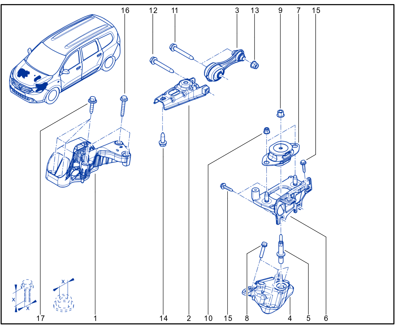 Engine And Transmission Assembly Support - 01090284