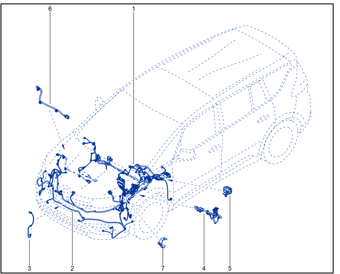 Wiring - Front End Panel Components - 01090325