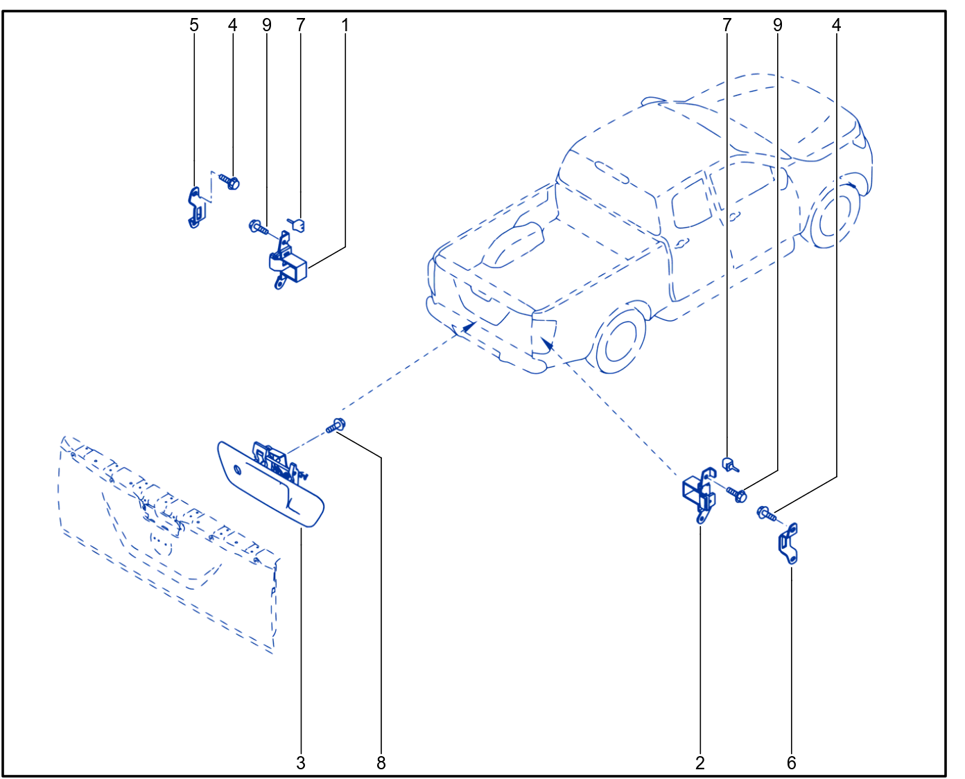 Rear Opening Element Control And Mechanism - 01091166