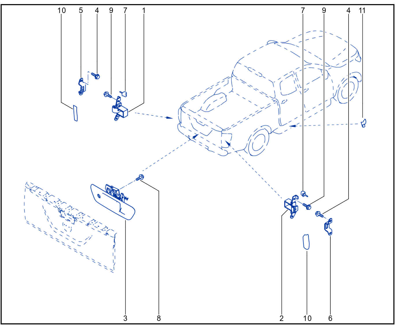 Rear Opening Element Control And Mechanism - 01091168