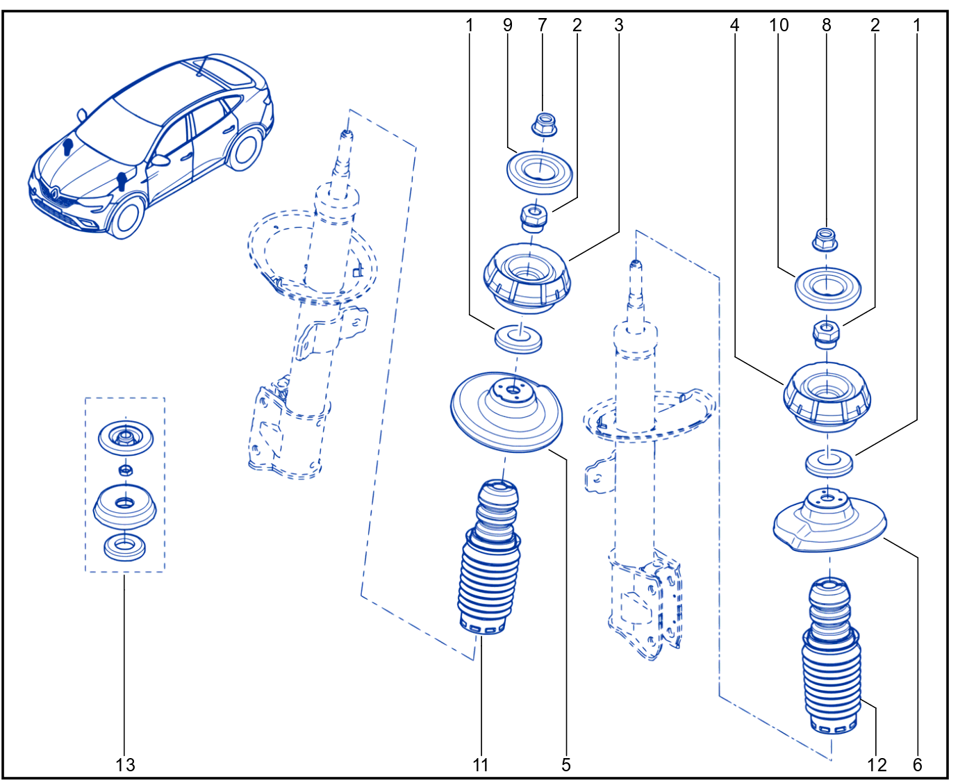 Suspension - Front Shock Absorption - 01091820