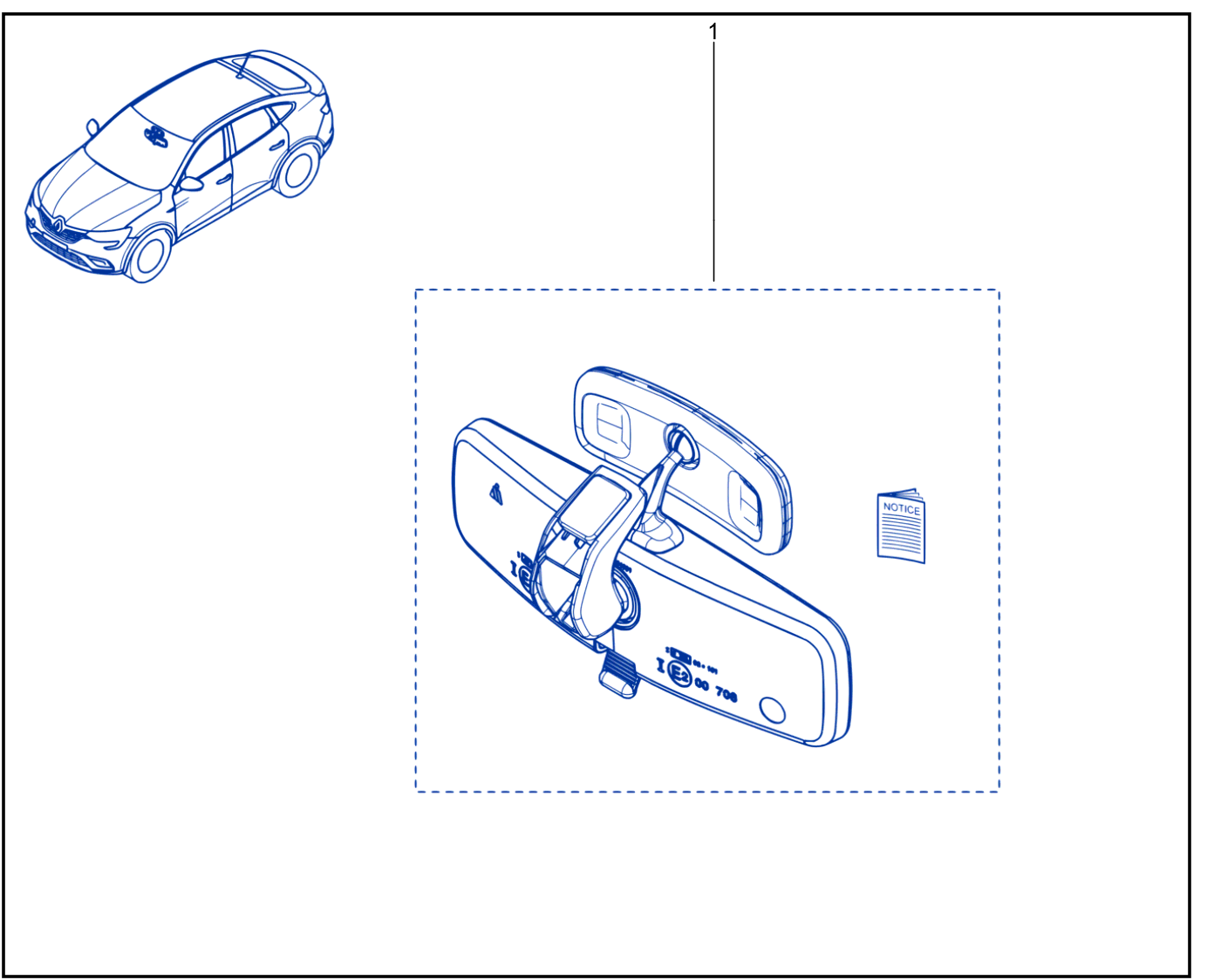 Interior Rear-View Mirror - 01092139
