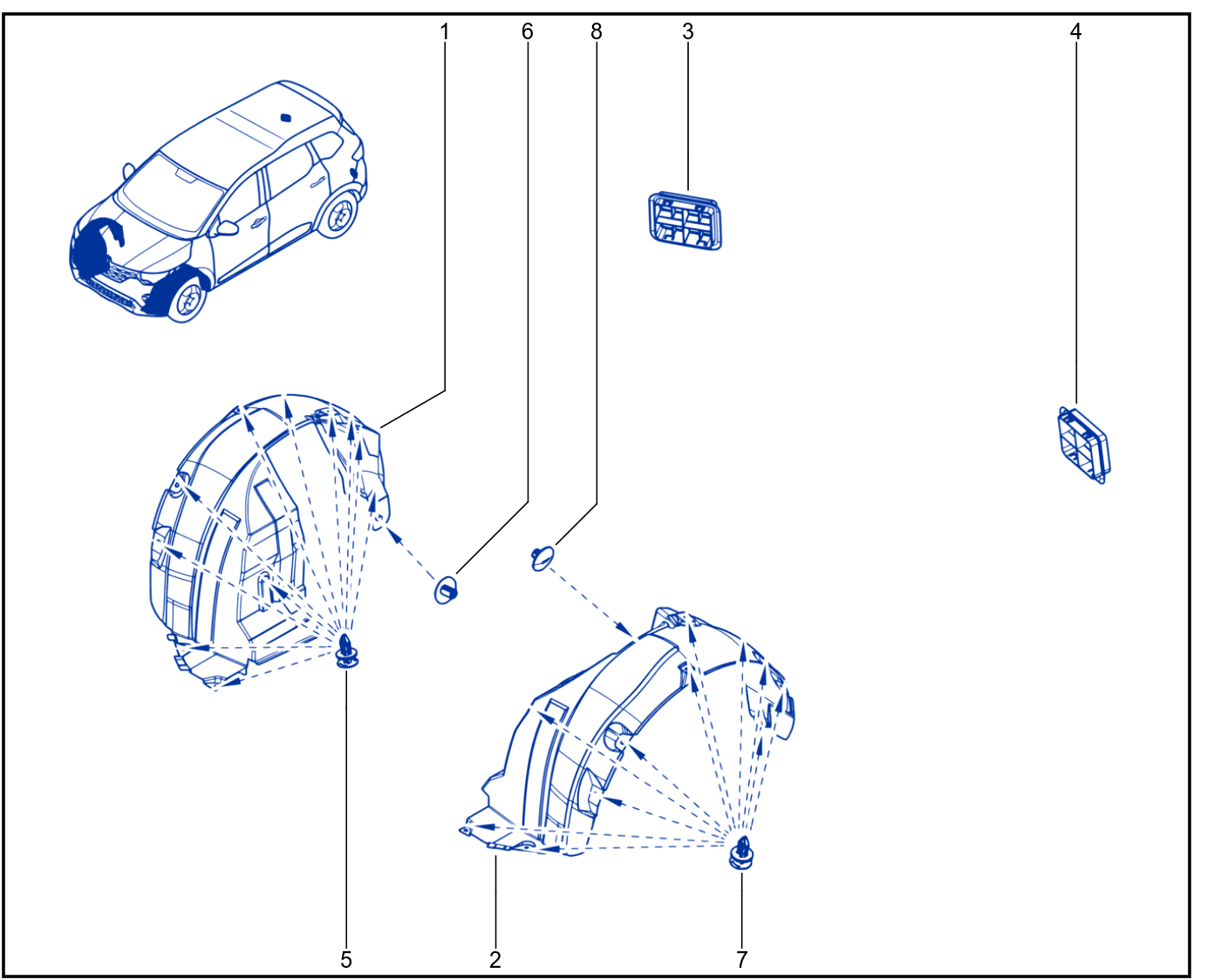 Wheel Arch - Mud Flap - 01092274