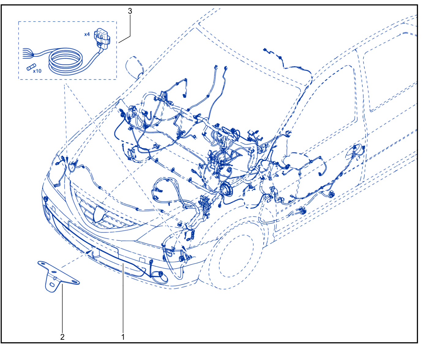 Wiring - Front End Panel Components - 01092853