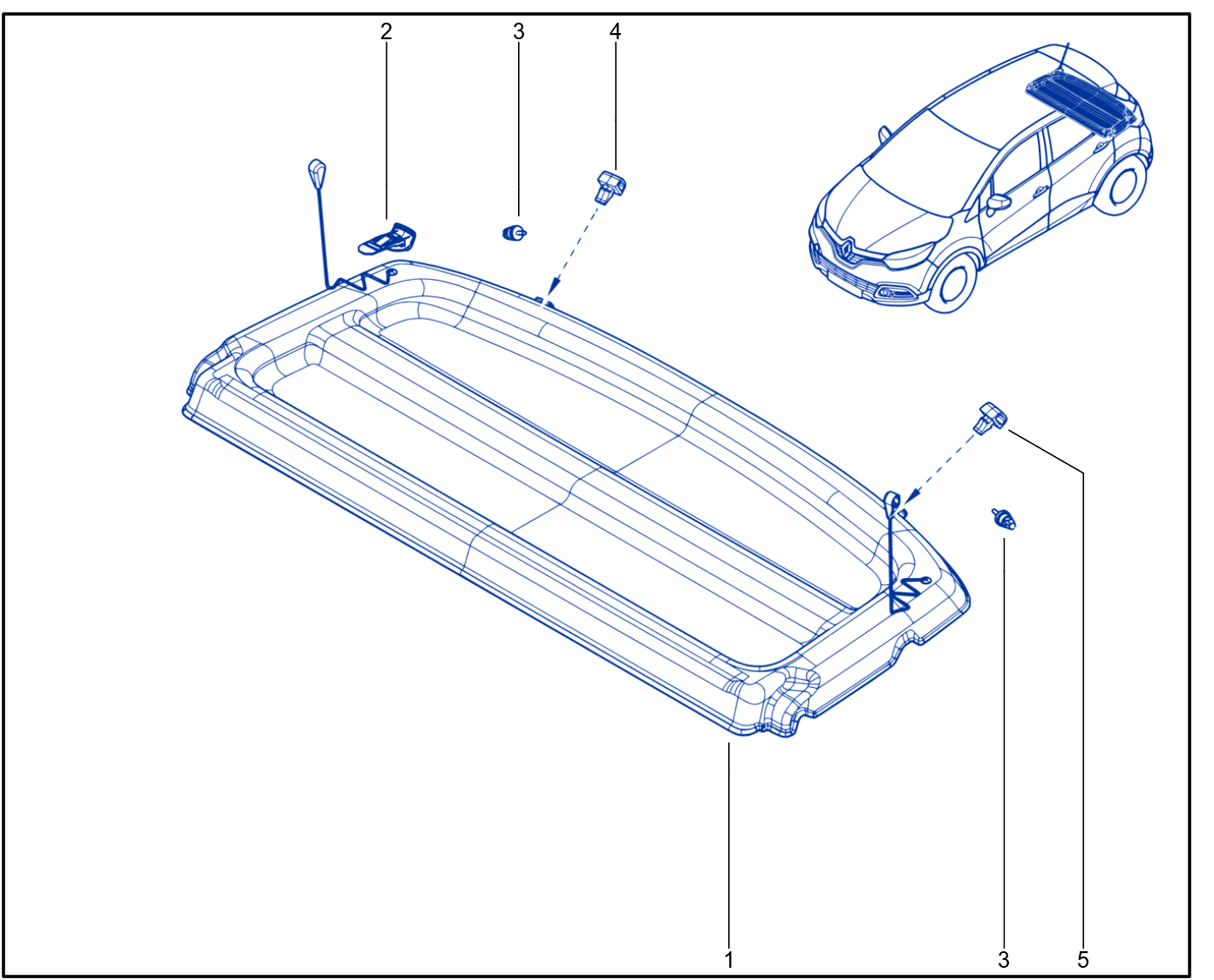 Rear Parcel Shelf - 01093050