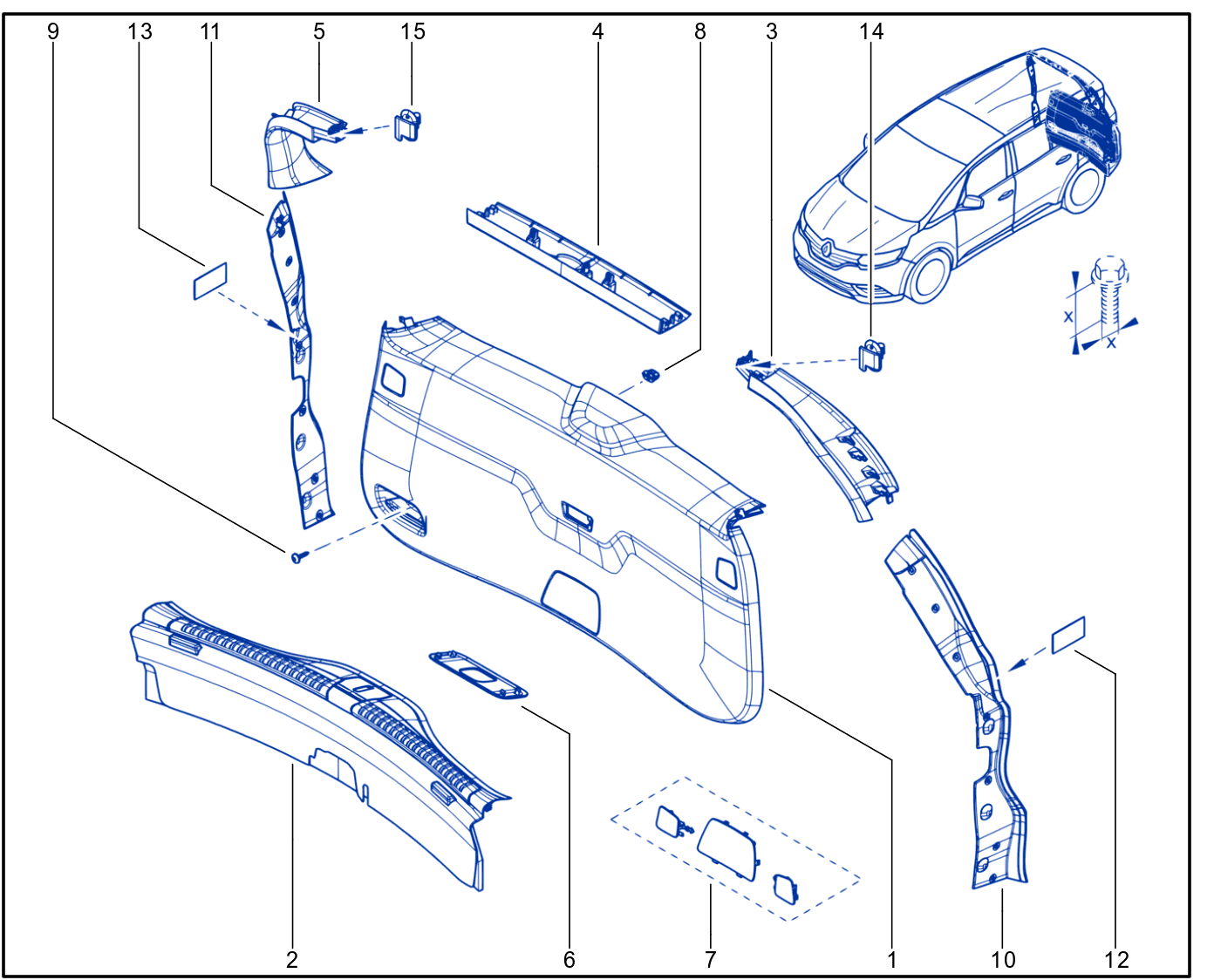 Rear Opening Element Trim - 01093497