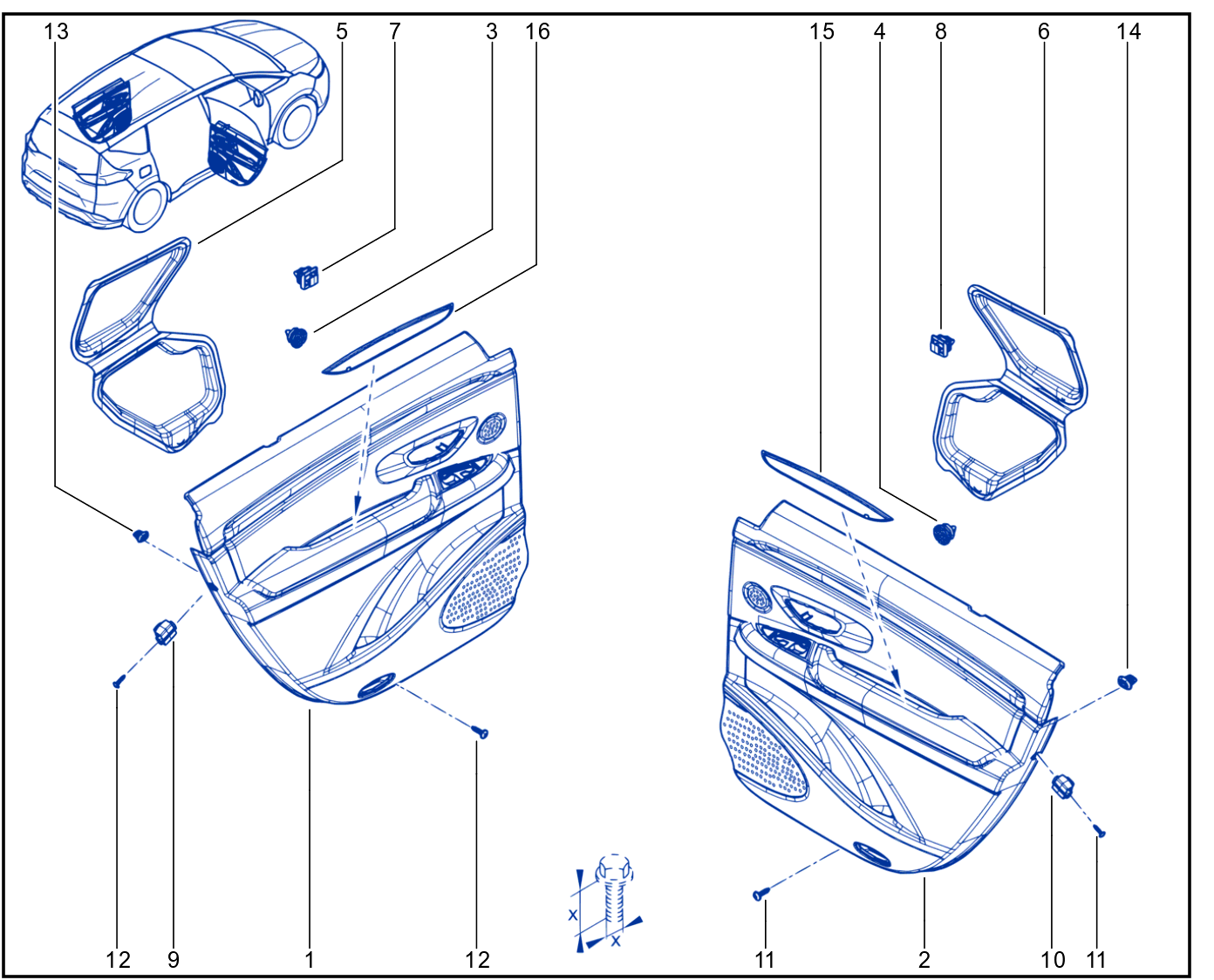 Side Opening Element Trim - 01093685
