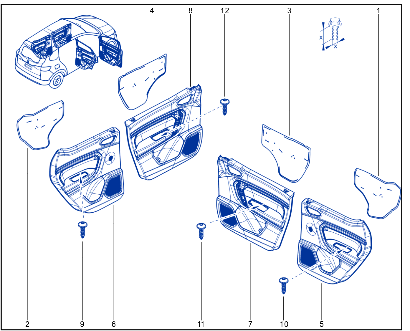 Rear Opening Element Trim - 01095015