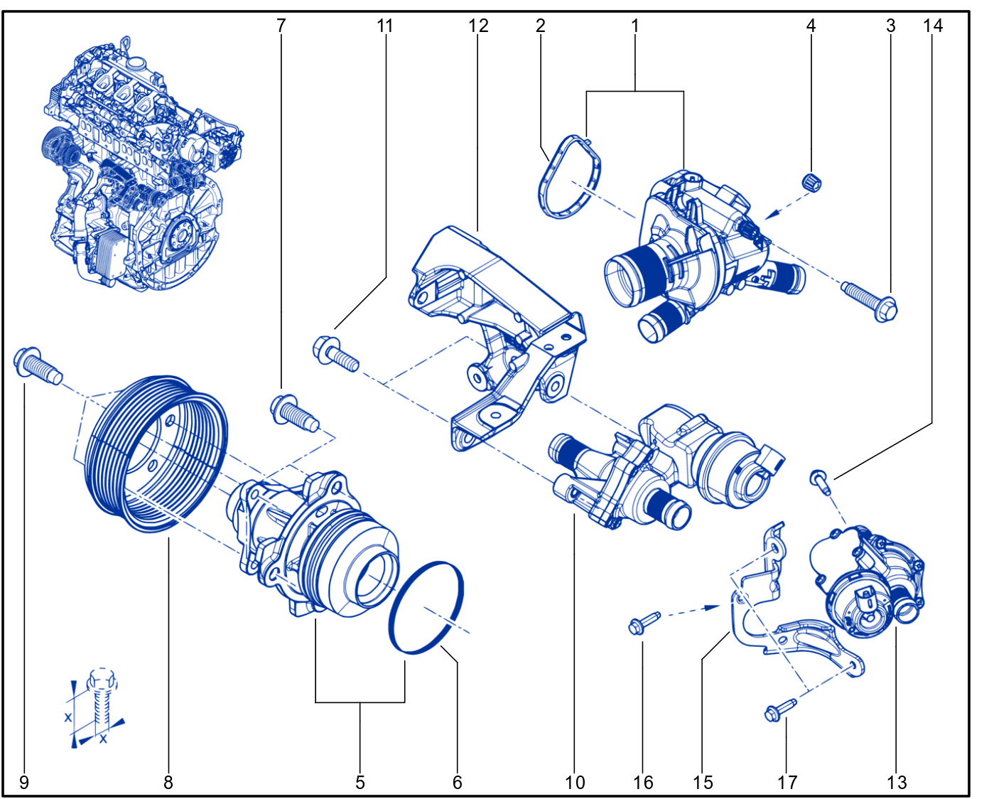 Water Pump - Coolant Unit - 01095613
