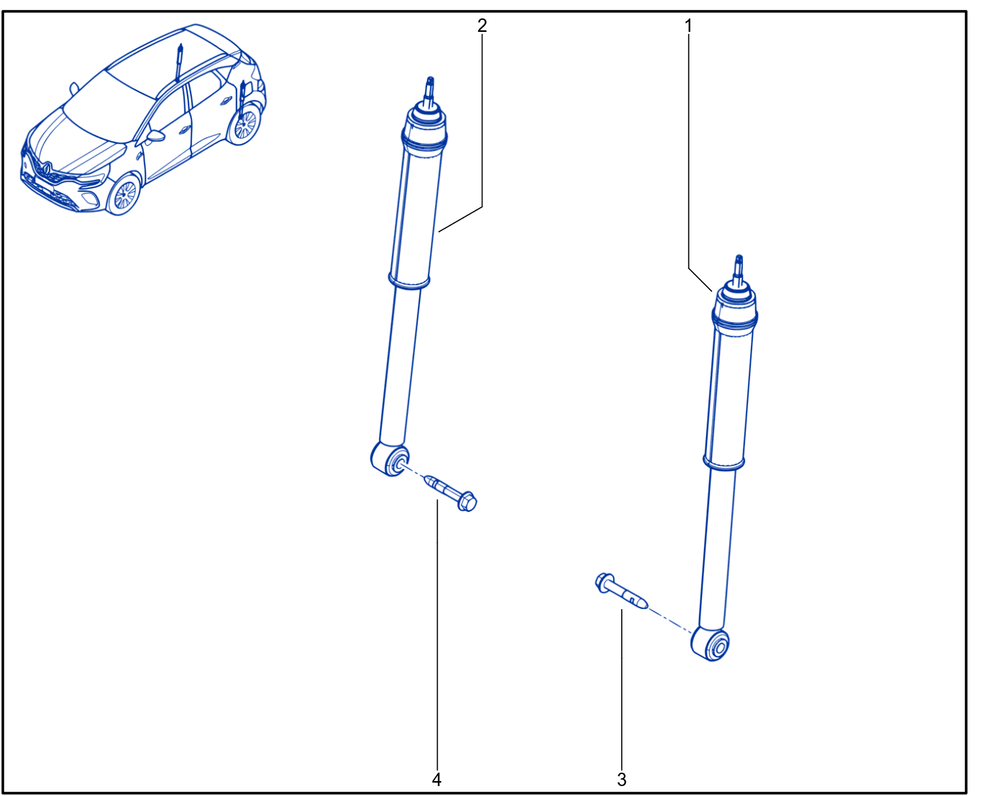 Suspension - Rear Shock Absorption - 01096016