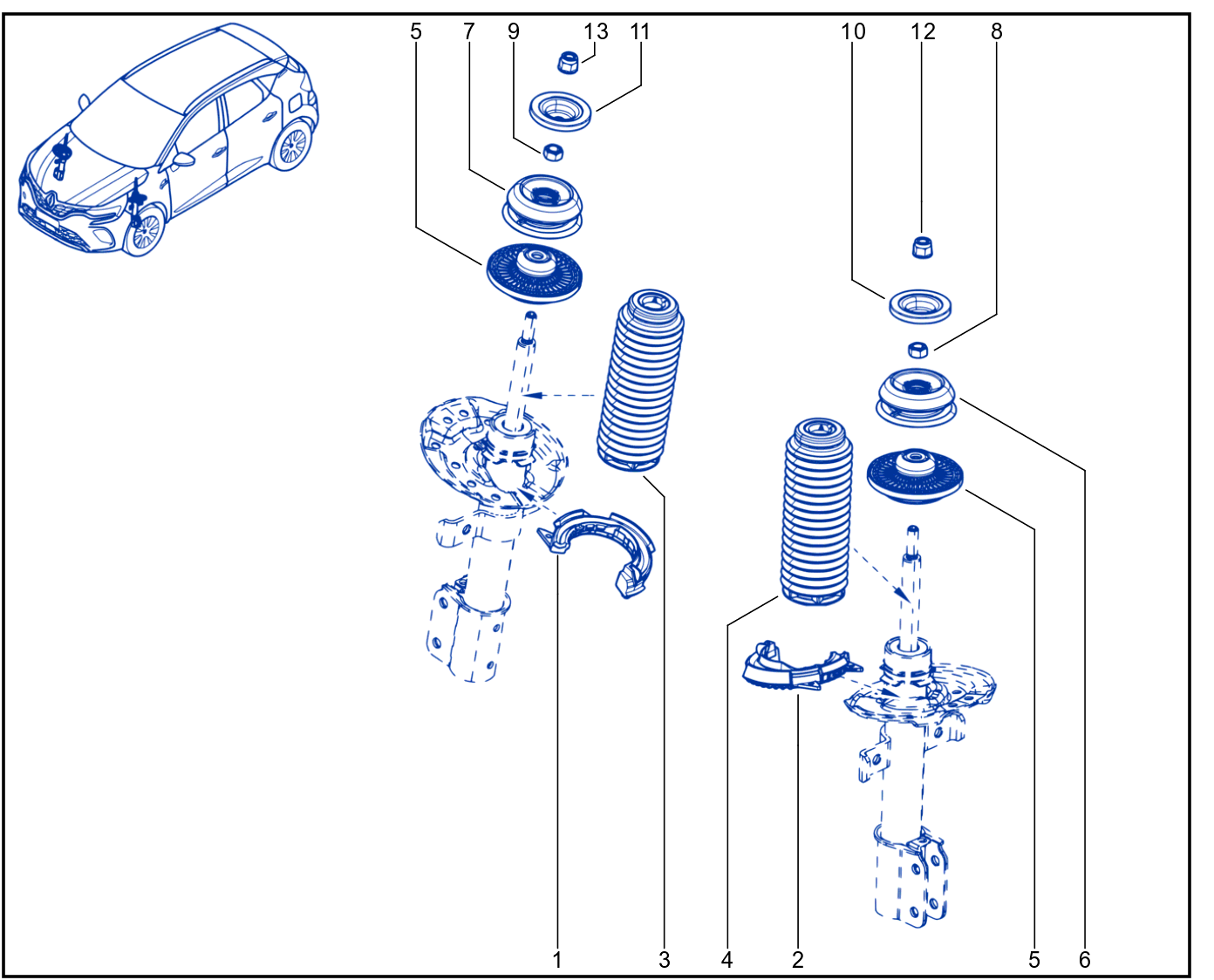 Suspension - Front Shock Absorption - 01096478