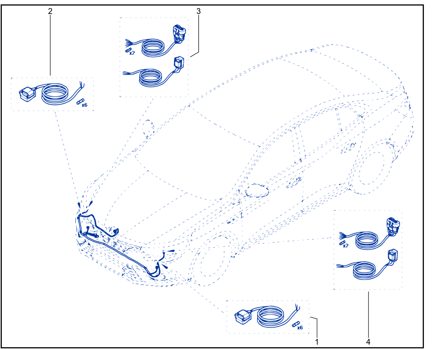 Wiring - Front End Panel Components - 01096663