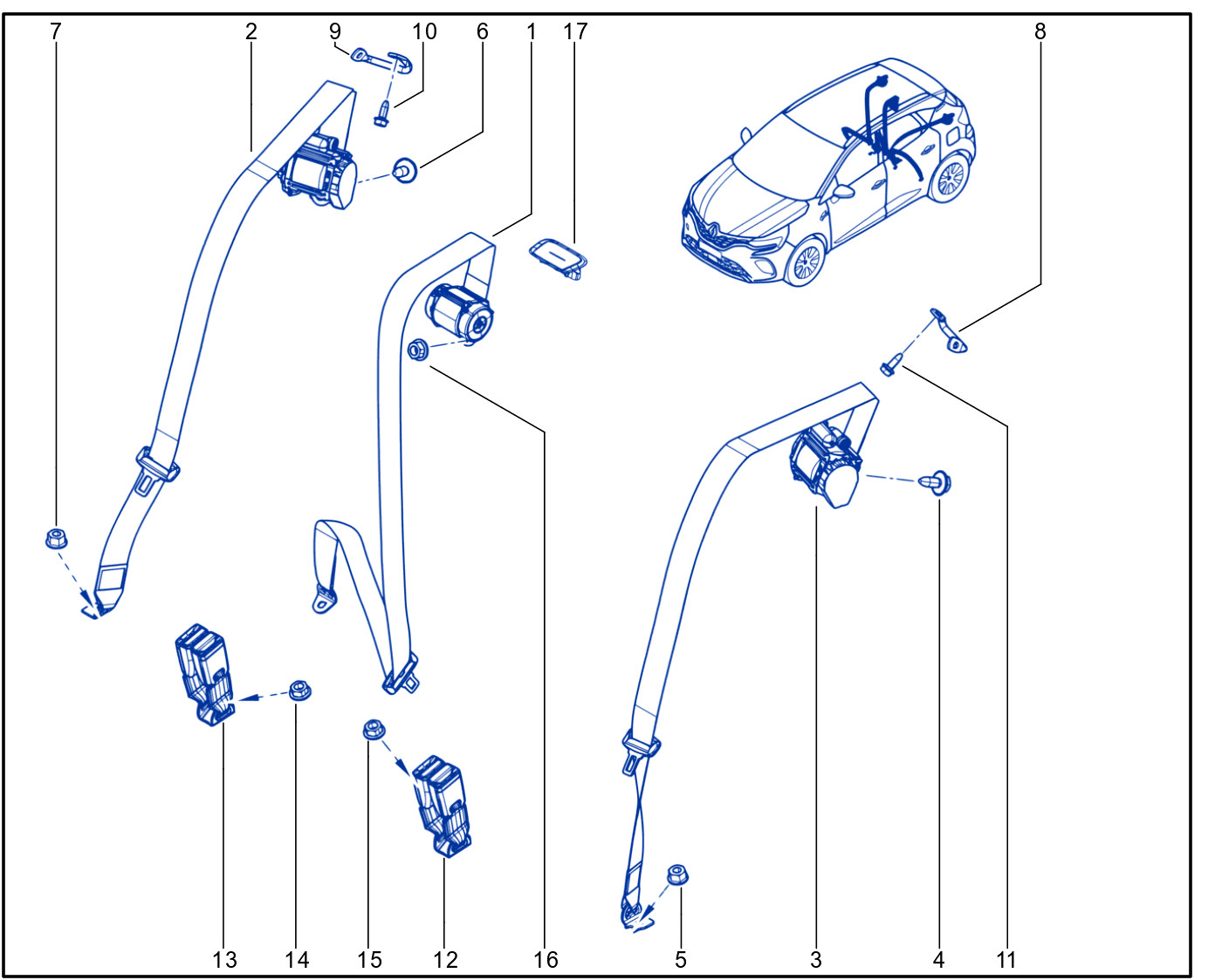 Rear Seat Belt - 01097773