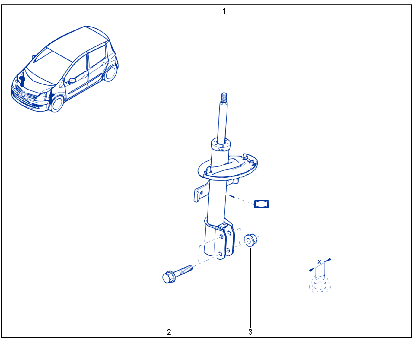 Suspension - Front Shock Absorption - 01098018