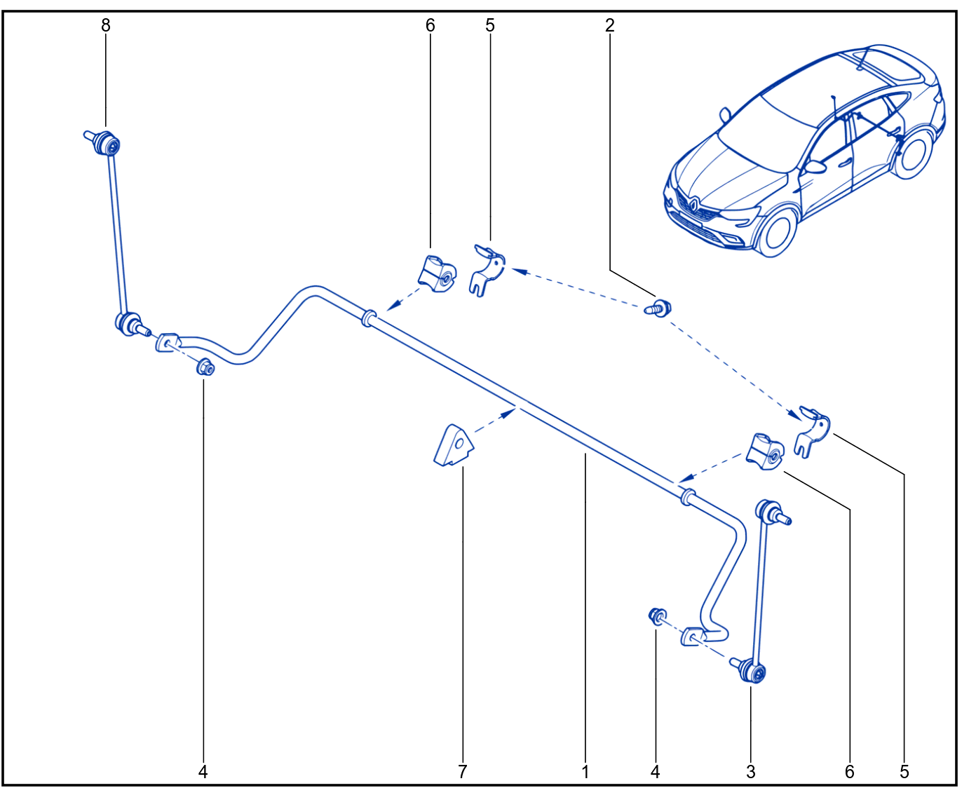 Rear Anti-Roll Bar - 01098408