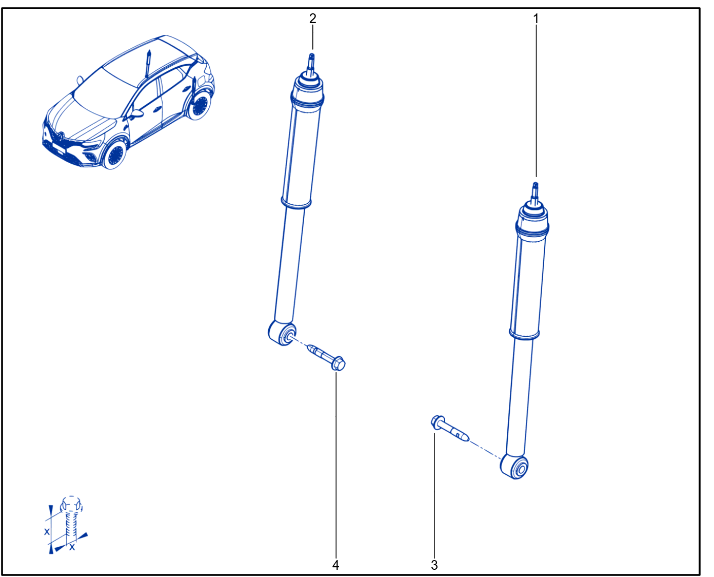 Suspension - Rear Shock Absorption - 01099283