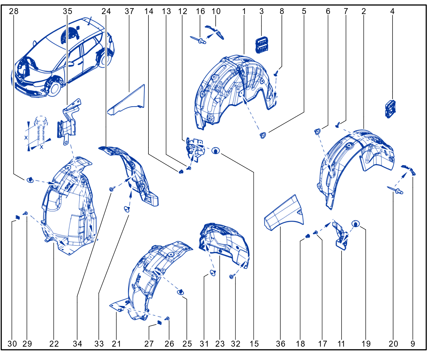 Wheel Arch - Mud Flap - 01100545