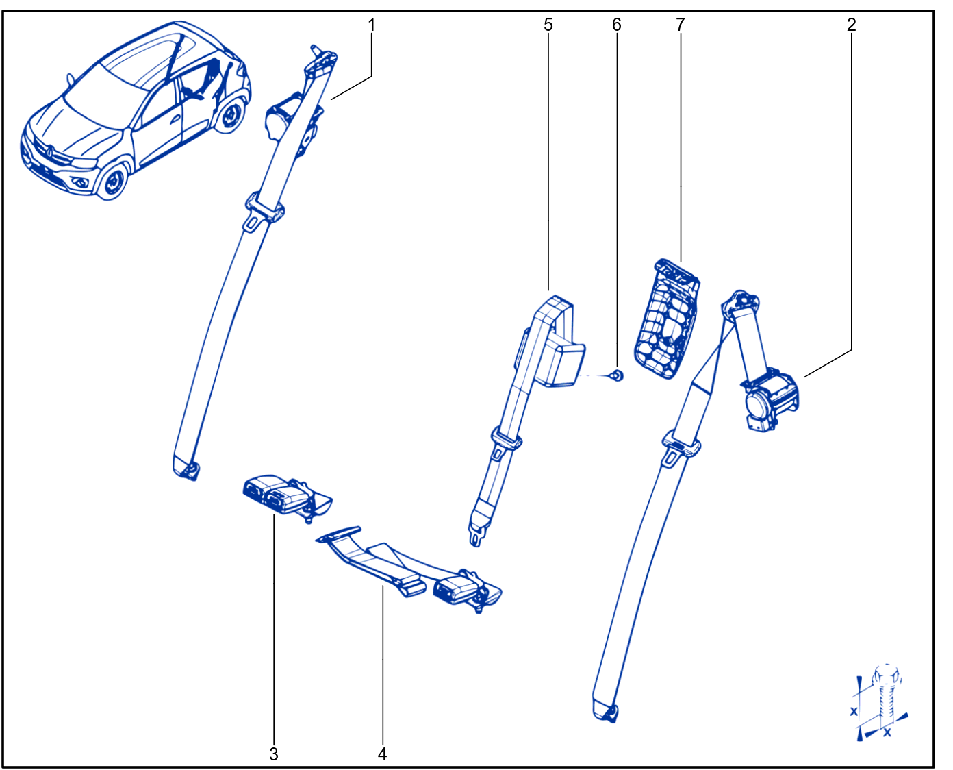 Rear Seat Belt - 01100632