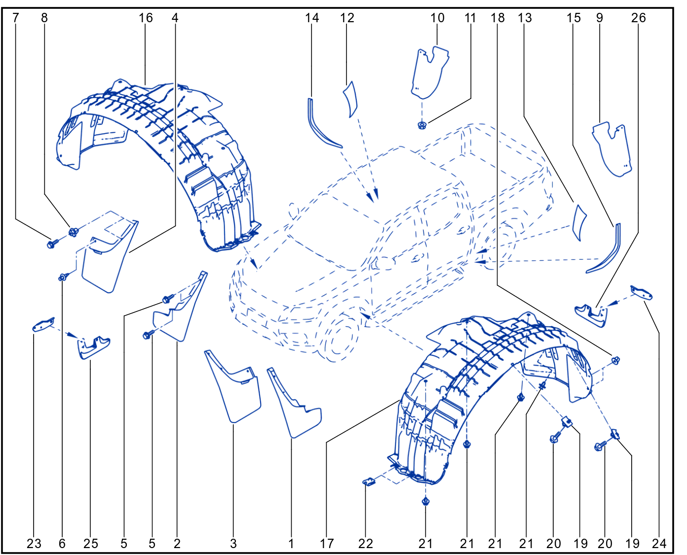 Wheel Arch - Mud Flap - 01101123