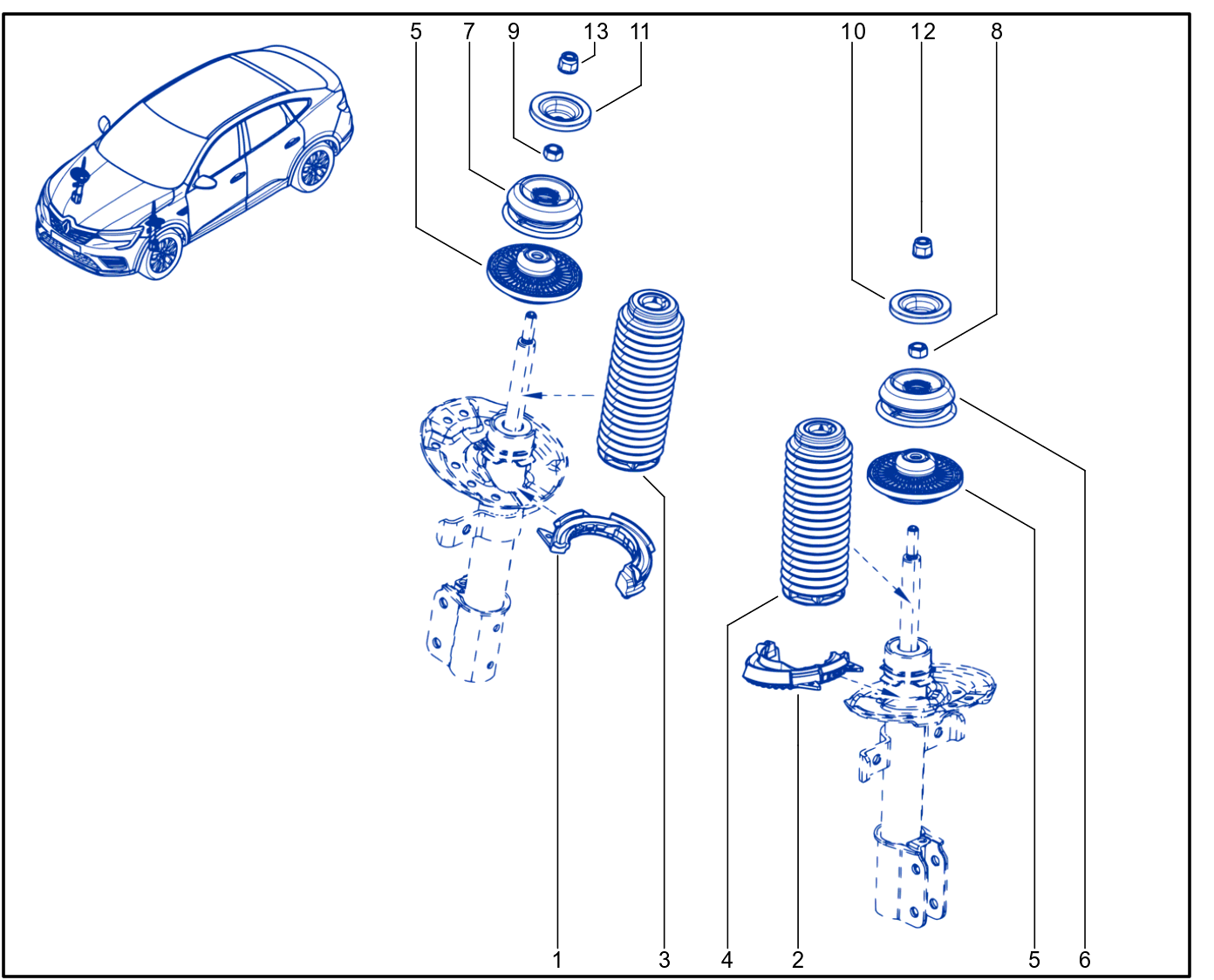 Suspension - Front Shock Absorption - 01101232