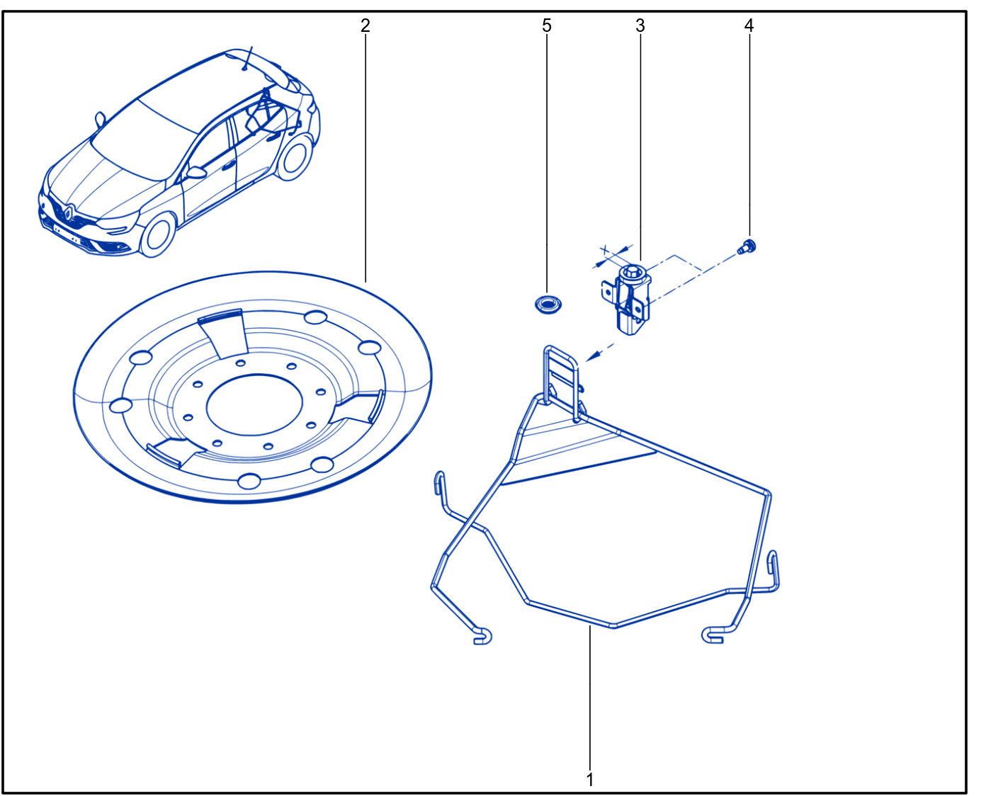 Emergency Spare Wheel Support - 01101492