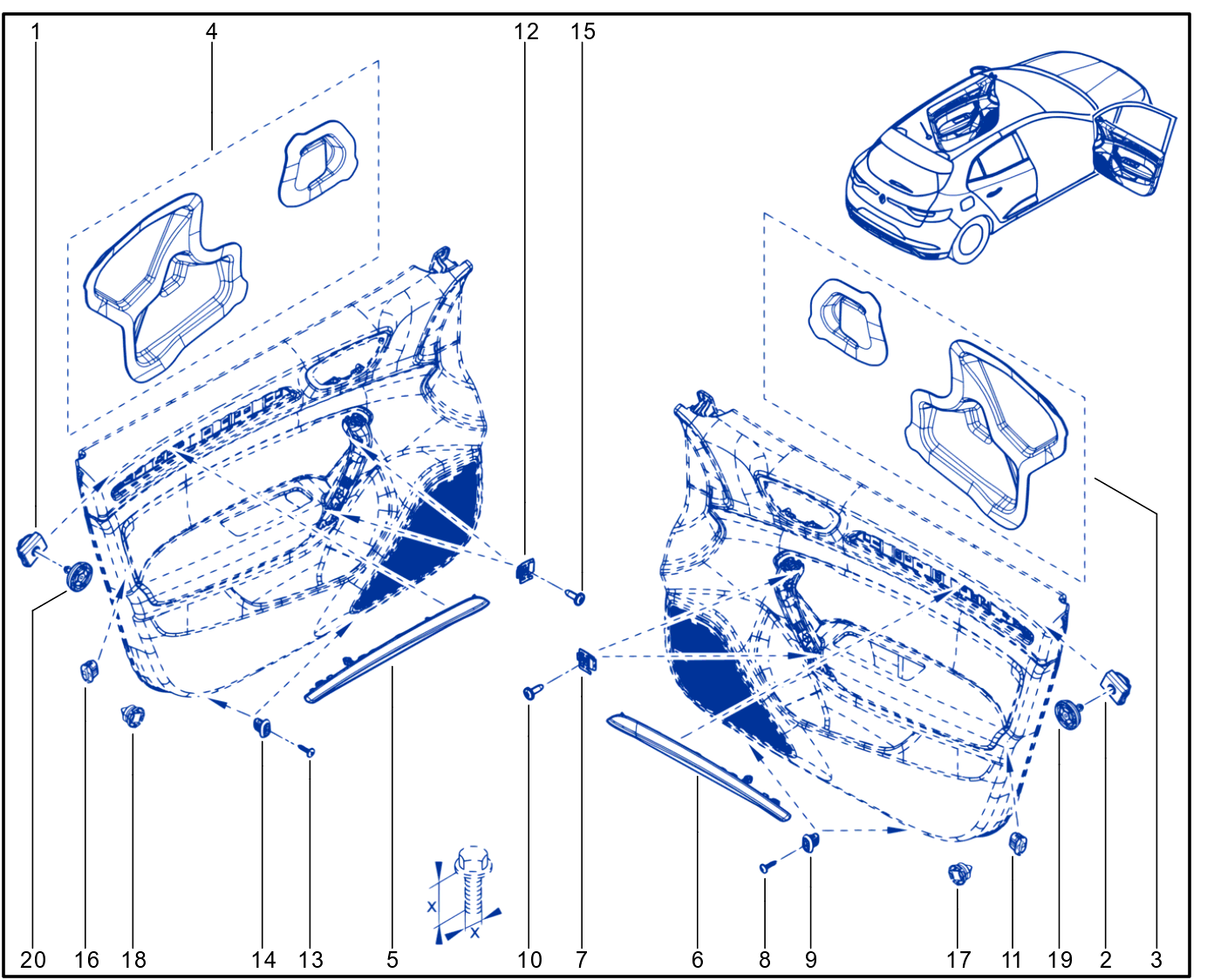 Side Opening Element Trim - 01102163