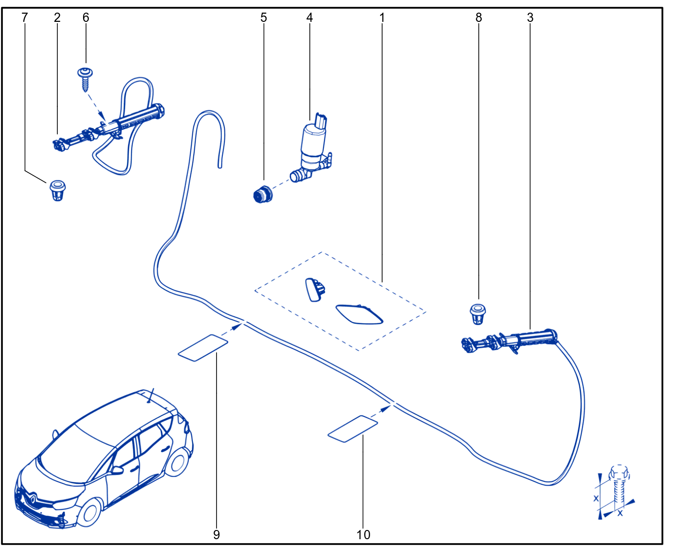 Headlight Wiping - Washing - 01102570