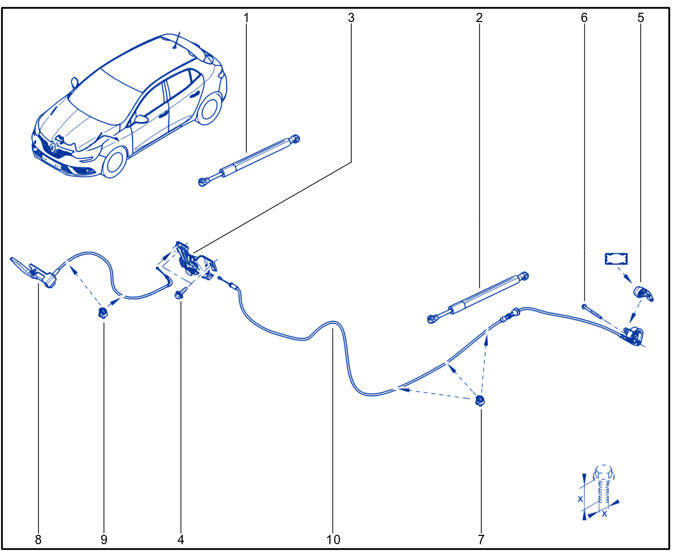 Front Opening Element Control And Mechanism - 01102894