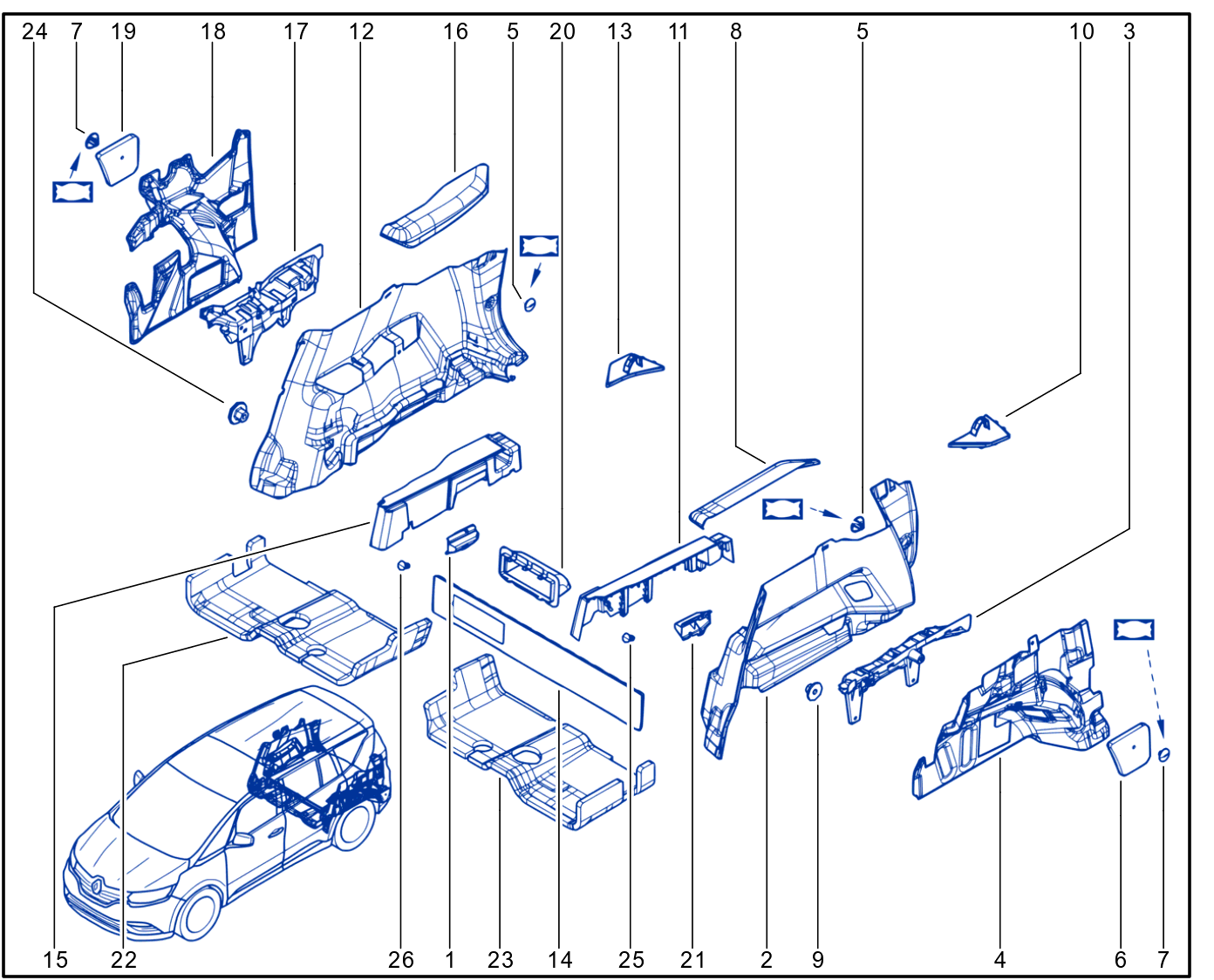 Rear Opening Element Trim - 01103114