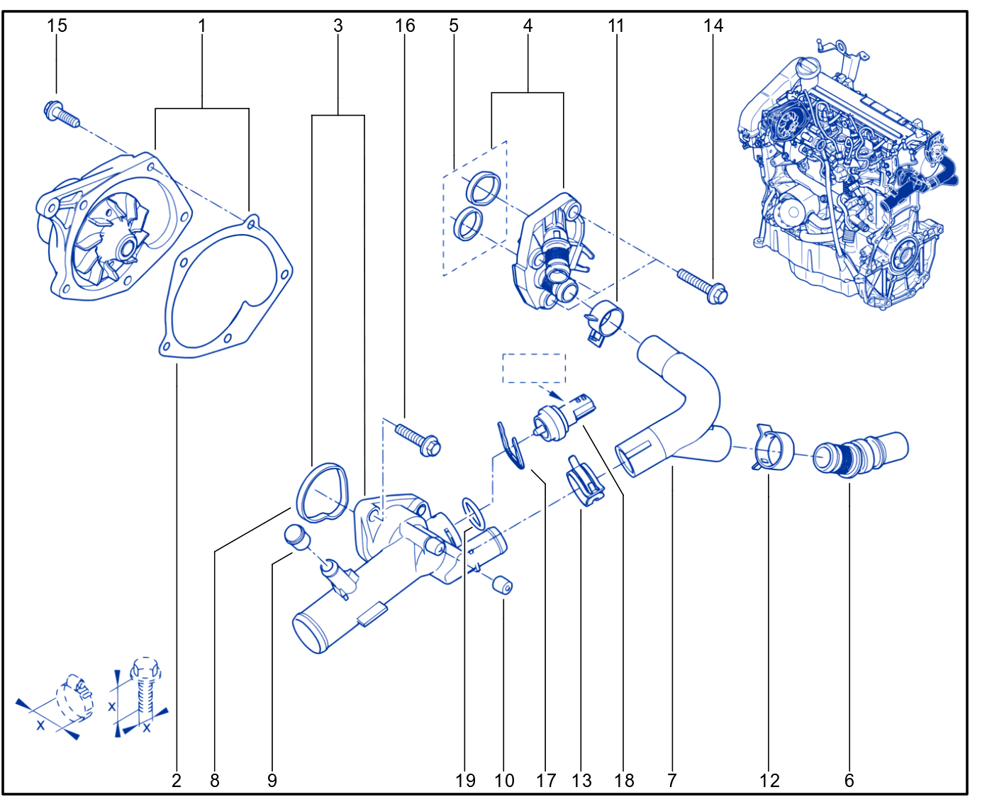 Water Pump - Coolant Unit - 01104194